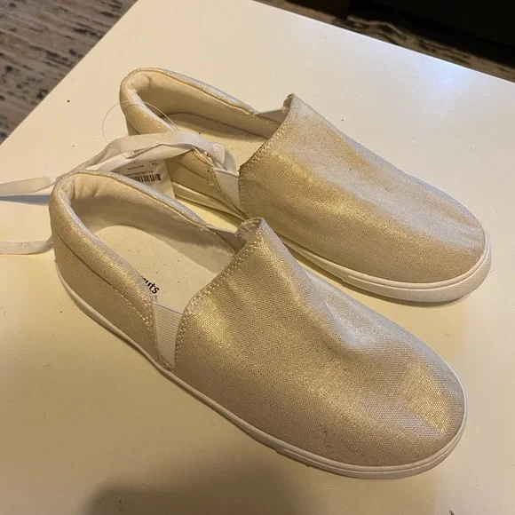 Ivory Gold Crewcuts loafer shoes - Picture 3 of 5